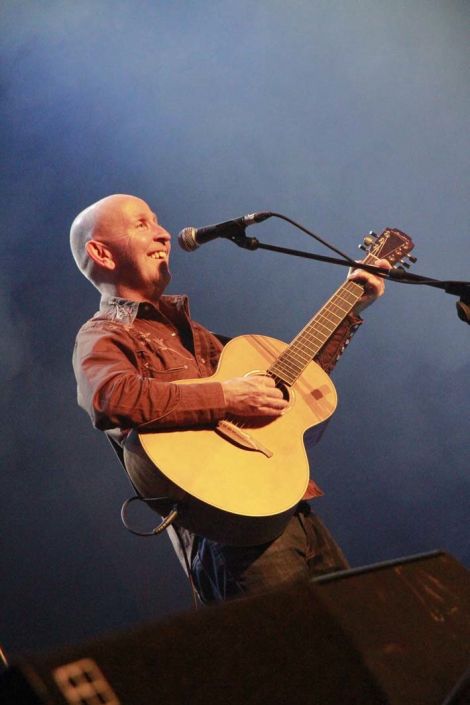 Northern Ireland singer songwriter Kieran Goss returned to the festival after a 23 year absence. As you can see he thought it was worth the wait. Photo Olivia Abbott