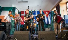 Celtic folk rock band Skerryvore were the first on stage at the opening concert - Photos: Austin Taylor