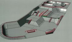 The indicative design submitted by Shetland Skatepark Association to the council's planning department.