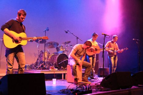 Slow down, you're going way too fat! Local band Vair opened the proceedings with (from left) Johnny Poulson, Erik Peterson, Ryan Couper and Lewie Peterson. Photo Olivia Abbott