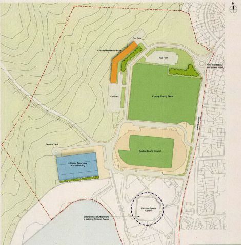 The latest layout of the new Anderson High School complex - Image: SIC