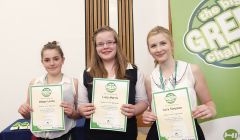 The Sandwick debating team are (from left to right): Megan Leslie, Lucy Morris and Lucy Simpson - Photo: Tina Norris/HIE