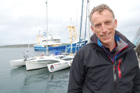 Alan Rankin is taking his extended stay in Lerwick in his stride. Photo ShetNews