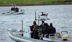 Leaving Lunna on Thursday morning - Photo: Hans J Marter/ShetNews