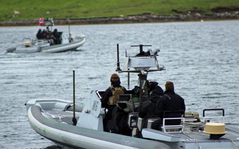 Leaving Lunna on Thursday morning - Photo: Hans J Marter/ShetNews