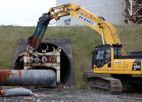 Old pipework is already being demolished as part of the refurbishment. Photo BP