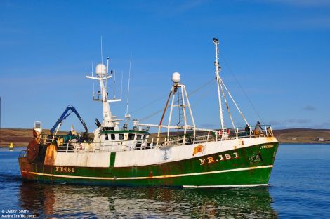 Fraserburgh white fish boat Lynden FR151. Photo Larry Smith/marinetraffic.com