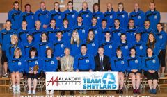 This year's Shetland team competing in the 2013 NatWest Island Games. Photo John Coutts