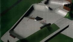 The design of the new Lerwick skatepark to be built next to the coastguard station at The Knab.