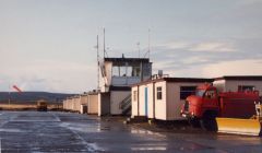 Baltasound airport before the control tower was demolished. Photo Mike Pennington