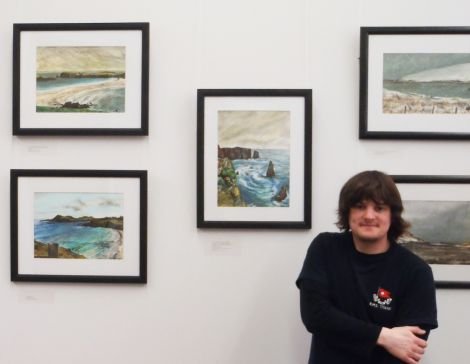 Emerging artist Graeme Taylor was helped by the Moving On transition support service to develop a body of work for an exhibition at Mareel on display until the end of August. Photo Moving On