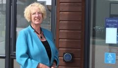 Housing and welfare minister Margaret Burgess was in Shetland on Wednesday - Photo: Hans J Marter/ShetNews