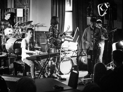 Troppo Funk in Lerwick Town Hall during this year's jazz festival - Photo: Chris Brown