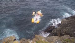 The helicopter wreckage was found close to Garths Ness, at the soutend of Shetland mainland - Photo: Peter Hutchison/Shetnews