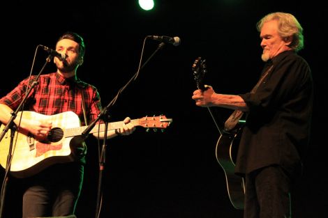 The packed Clickimin got their first taste of the man himself when he came on to join support act Roddy Hart.