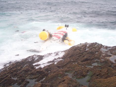 The AAIB report also says that the fuselage was largely intact following impact with the sea but significant damage was caused by wave action - Photo: Peter Hutchison/Shetnews