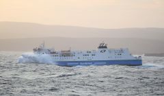 Hjaltland leaving Lerwick in rough seas earlier this month - Photo: Mark Berry