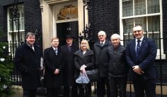 Hopes were high when this delegation addressed chief treasury secretary Danny Alexander on the SIC housing debt last December. From left: Alistair Carmichael MP, SIC convener Malcolm Bell, SIC chief executive Mark Boden, SIC housing manager Anits Jamieson, SIC social services chairman Cecil Smith, vice chairman Allison Duncan and SIC leader Gary Robinson.