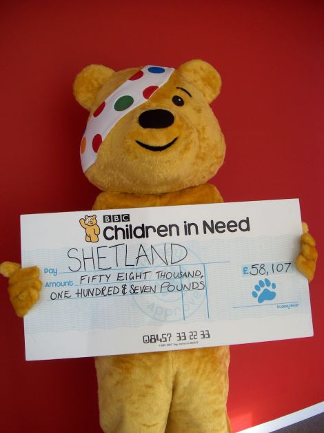 Children In Need gave almost £60,000 to Shetland, well over twice the amount raised at last year's incredible event.