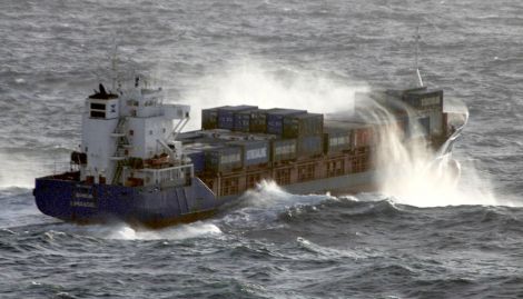 Steaming into an uncertain future: the Daroja leaving Lerwick - Photo: Ian Leask.