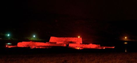 The Clickimin Broch was also illuminated - Photo: Chris Brown