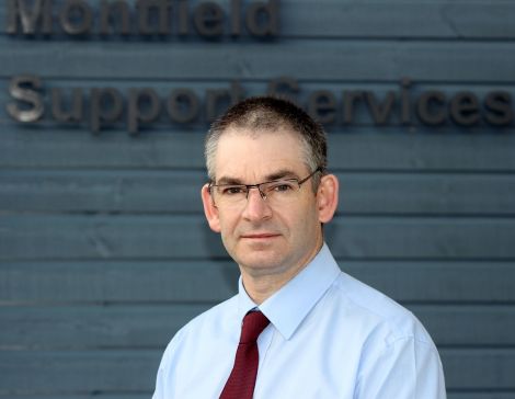 Simon Bokor-Ingram outside the new NHS headquarters at Montfield - Photo: Hans J Marter/ShetNews