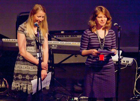 Alice Mullay and Emma Perring at last month's Back from Beyond launch concert at Mareel.