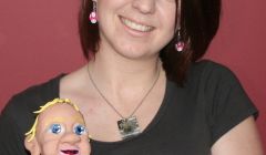 Self-made entrepreneur Donna Simpson with one of her popular Mootie Me bobble heads - Photo: Chris Cope