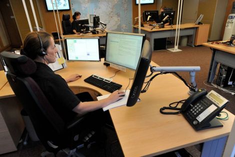 The Inverness fire control room - Photo: SFRS