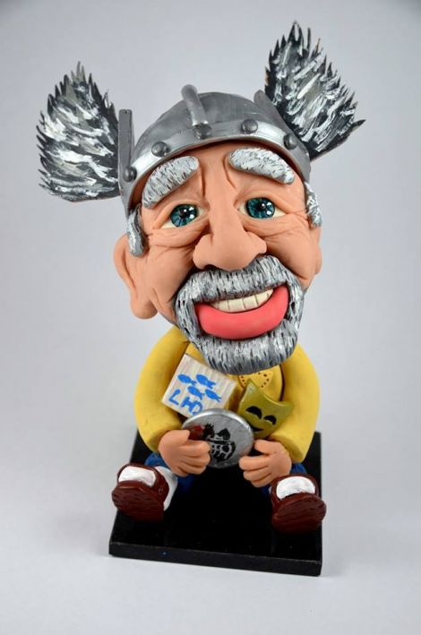 Former guizer jarl Stanley Manson is reported to be loving his bobble head.