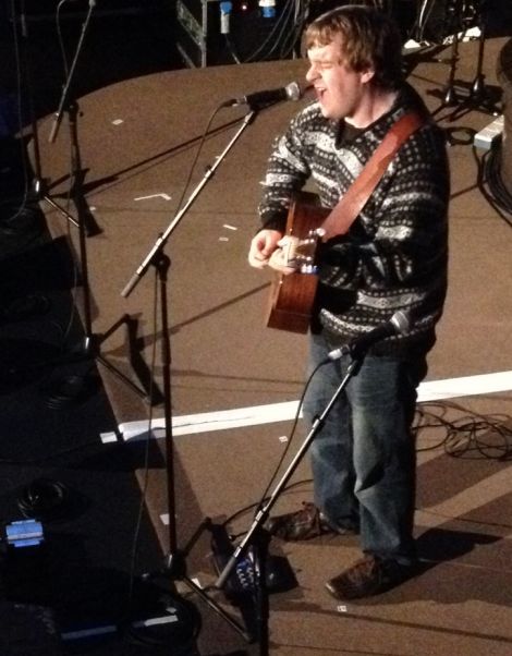 Arthur Nicholson on stage at Adelaide's. Photo Neil Riddell/Shetnews