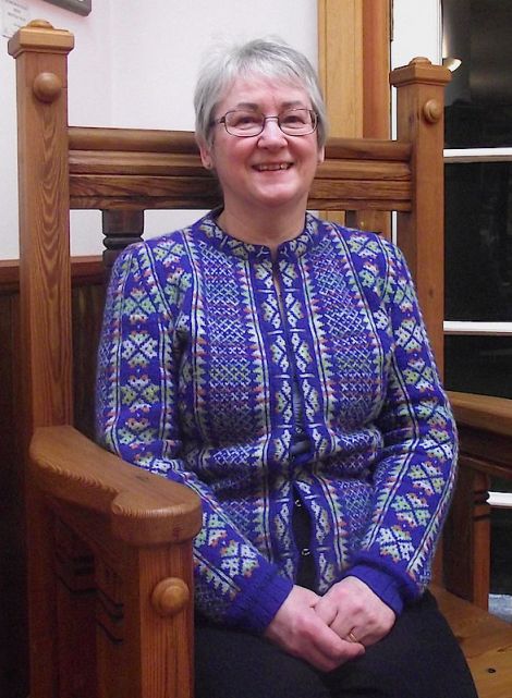 Shetland Wool Week patron Hazel Tindall - Photo: Shetland Amenity Trust