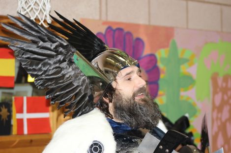 Barely recognisable beneath that beard, the Guizer Jarl enjoying his day out. Photo Hans J Marter/Shetnews