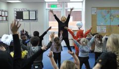 A dance class with Francesca Leyland.