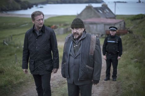 Hollywood actor Brian Cox as Magnus Bain with DI Jimmy Perez played Douglas Henshall - Photos: BBC