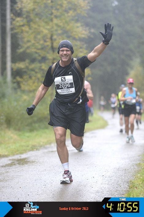 Mark Burns running the Kielder marathon.