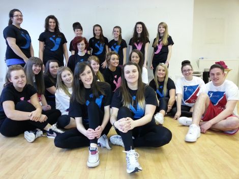 Bronwyn Mathieson and Cara McDiarmid at the YDance workshop last weekend.