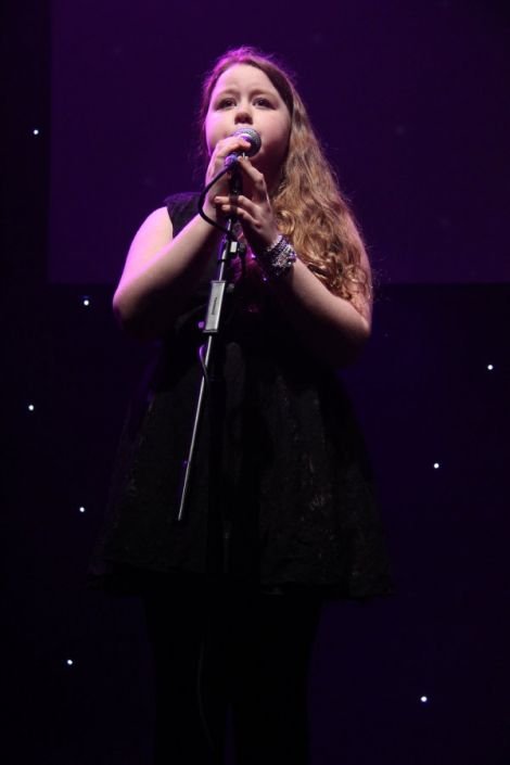 Twelve year old Ellie Arthur sung Bob Dylan's Feel my Love.