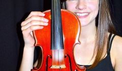 Shetland Young Fiddler of the Year 2014 Sophie Moar from Cunningsburgh. Photo Jane Moncrieff BBC Radio Shetland