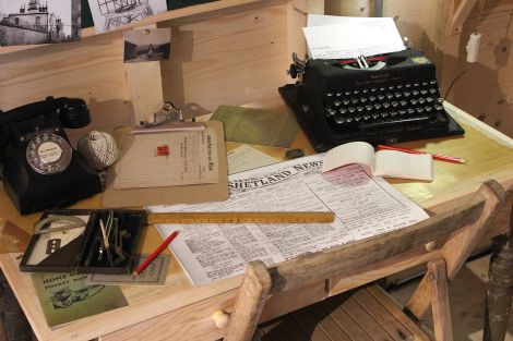 Even the officers stationed at the radar hut during WWII were reading the Shetland News.