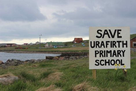 One of several signs councillors and officers drove past on their way to Wednesday night's meeting.