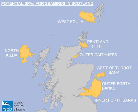 The special protection areas being proposed by the RSPB