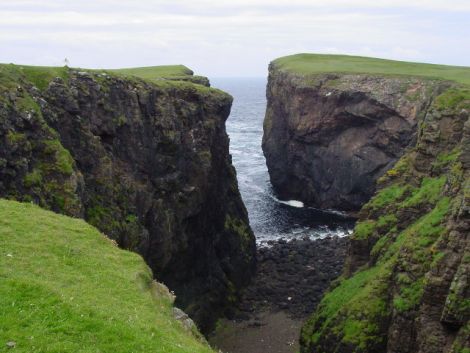 The view westwards out to sea from the head of Calders Geo, one of Shetland's most popular visitor destinations. Photo Colin Park