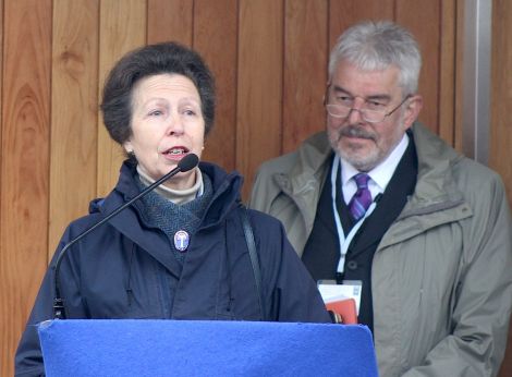 Princess Anne praising the 'innovative project' - Photo: Hans J Marter/ShetNews