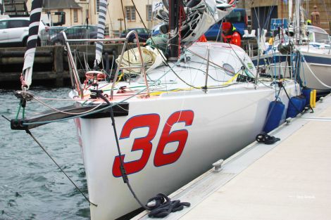 'Solo' safely berthed at Lerwick. Photo Ian Leask