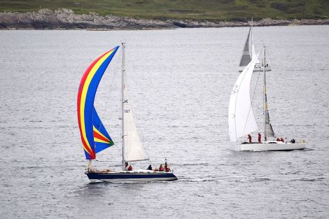 Yachts leaving Lerwick on Sunday morning - Photo: Mark Berry