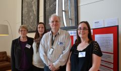 From left: SBSS fundraiser and trustee Kathleen McArthur, volunteer Rhona McArthur, vice chairman Donald Anderson and admin assistant Ellen Hughson. Photo: Shetnews