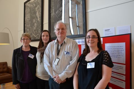 From left: SBSS fundraiser and trustee Kathleen McArthur, volunteer Rhona McArthur, vice chairman Donald Anderson and admin assistant Ellen Hughson. Photo: Shetnews