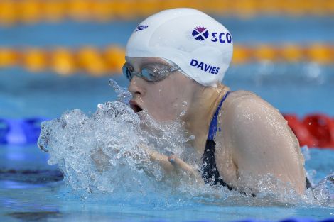 Erraid in action in the Toll Cross International Swimming centre on Sunday. Photo Ian MacNicol