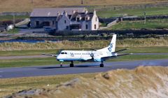 Loganair's new 50-seater Saab 2000 aircraft. Photo: Ronnie Robertson